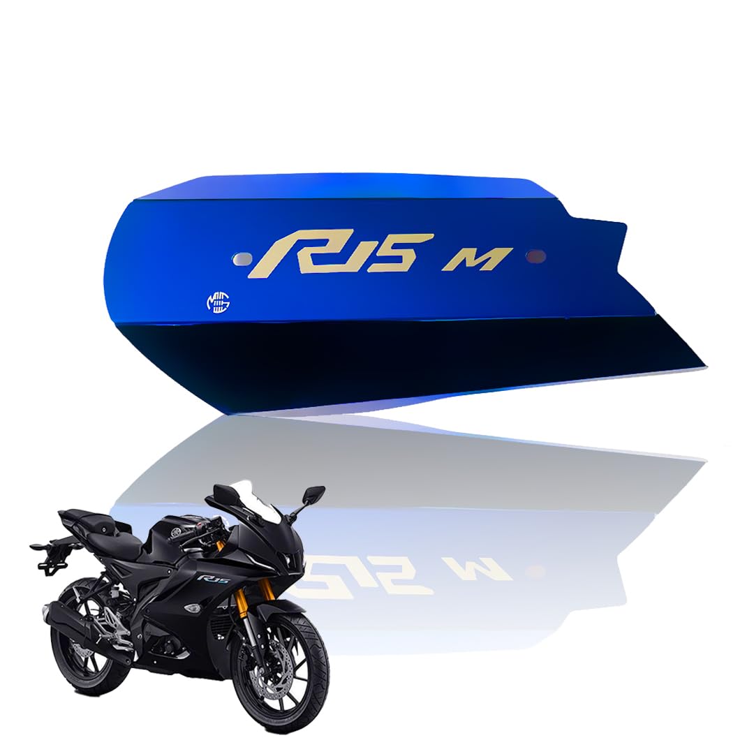 Exhaust Cover Silencer Protector for R15 V4 | Premium Exhaust Heat Shield Protector for Enhanced Durability and Style | Easy Installation | R15-M-Blue - Moto Genius