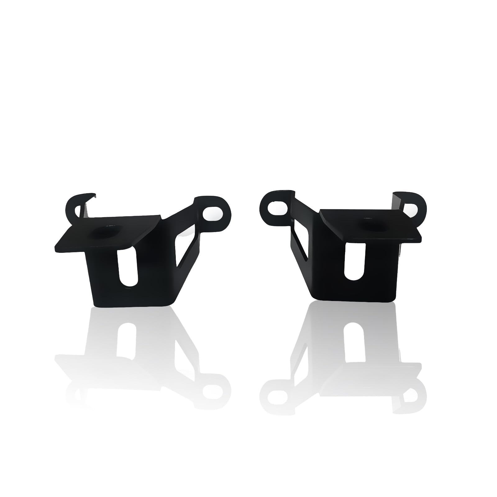 Fog Light Clamp Brackets for Meteor 350 |Heavy Duty Mounting Kit for Adventure Motorcycle Lights | Adjustable and Durable (Pack of 2)-Black - Moto Genius