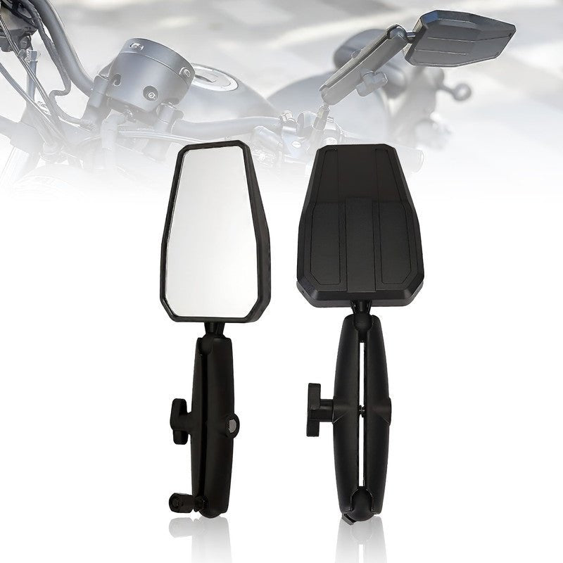 Foldable Westwind Motorcycle Side Mirrors – Wide View Rearview Mirrors for On-Road & Off-Road Riding - Moto Genius