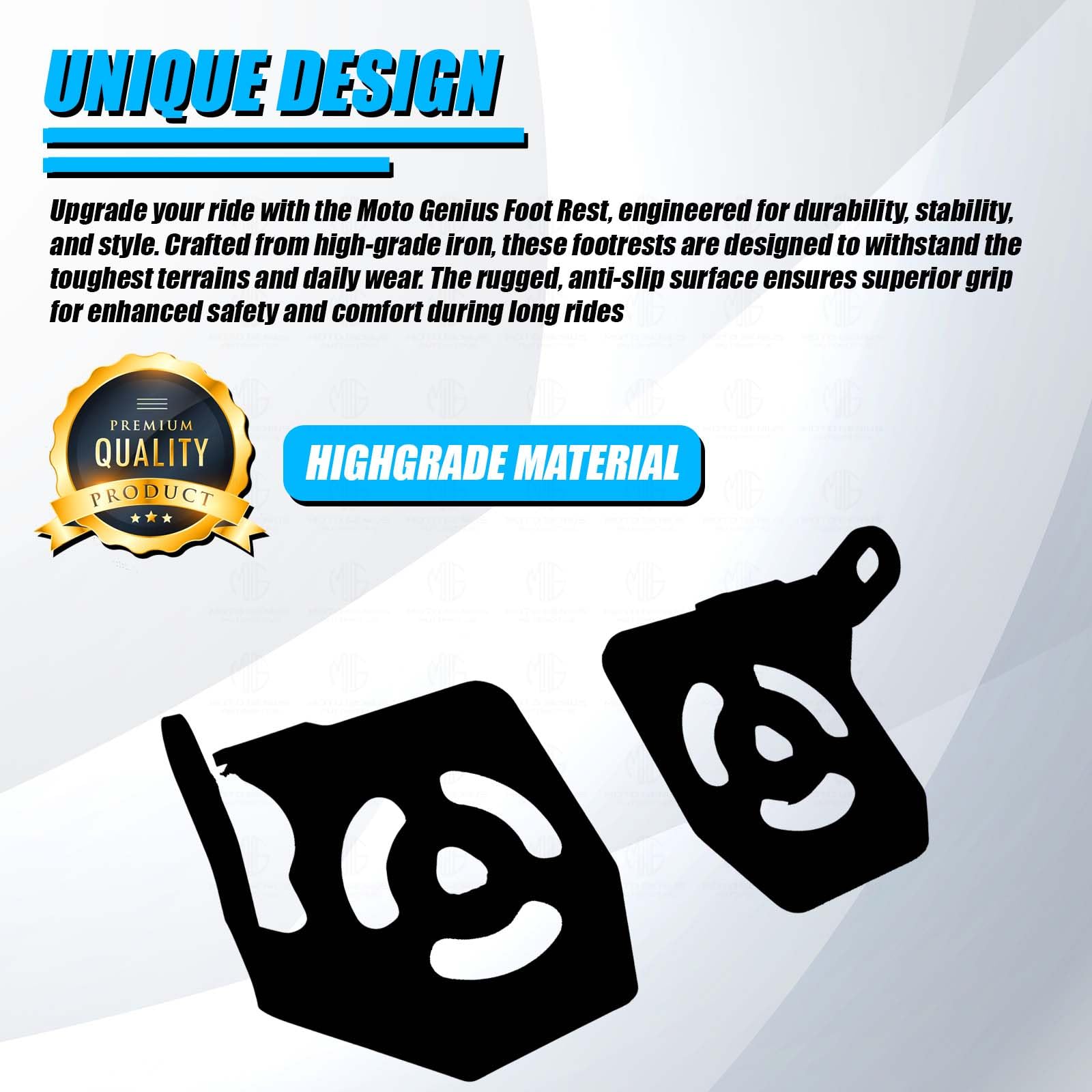 Foot Rest for RE Himalayan 450 Motorbike | Adjustable Motorcycle Foot Pegs |Durable and Comfortable Foot Pegs for Adventure Riding | Easy Installation (Right+Left) - Moto Genius