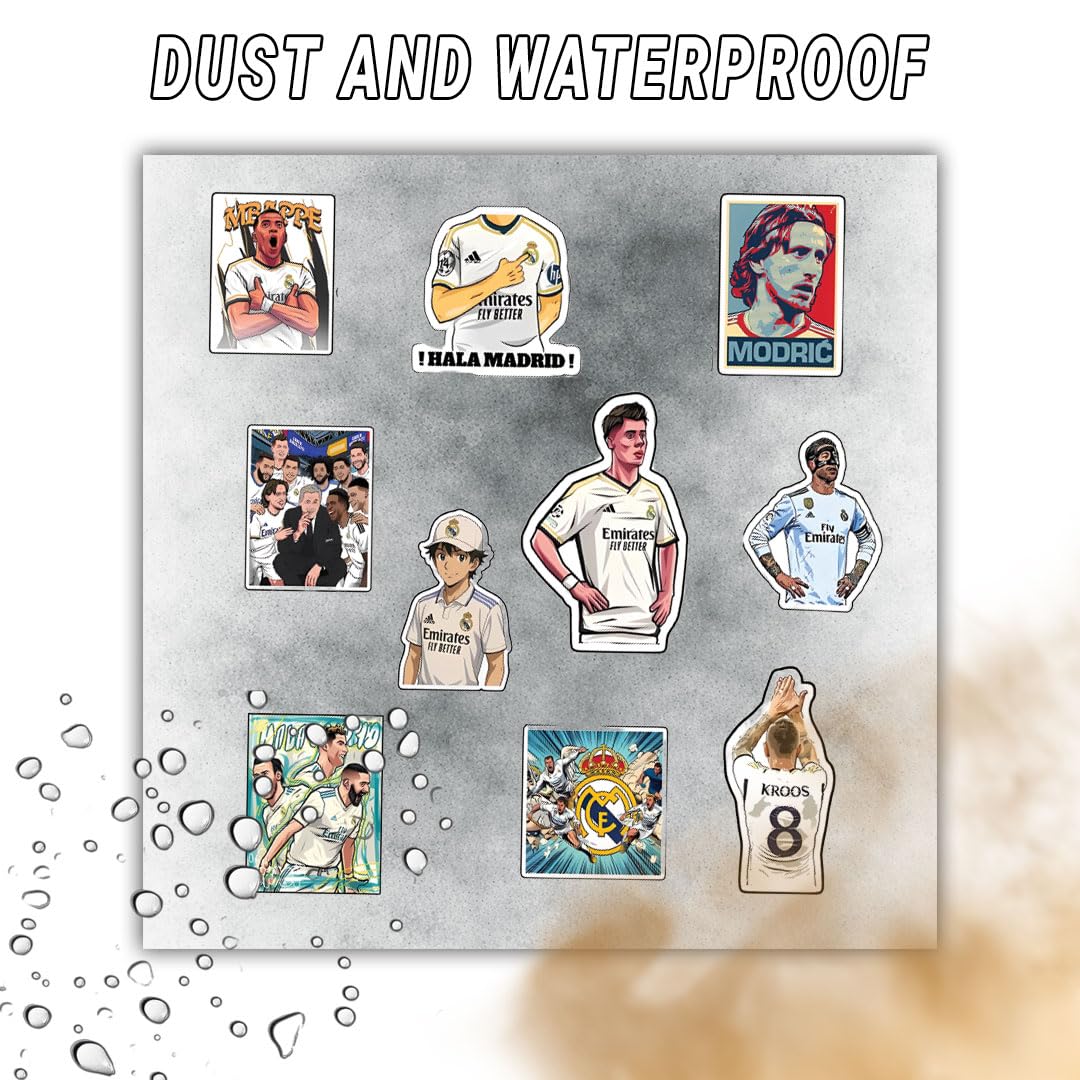 Football Player 3D Vinyl Stickers – Waterproof Fade-Proof Self-Adhesive Decal for Laptop, Mobile Case, Helmet, Bike, Car & Notebook | Multipurpose Football Art Stickers - Moto Genius