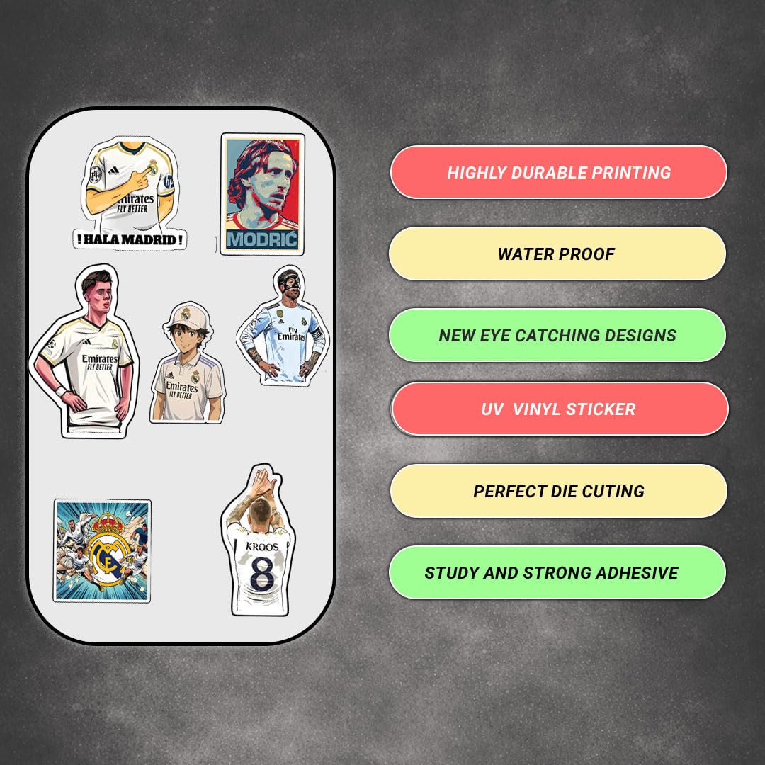 Football Player 3D Vinyl Stickers – Waterproof Fade-Proof Self-Adhesive Decal for Laptop, Mobile Case, Helmet, Bike, Car & Notebook | Multipurpose Football Art Stickers - Moto Genius