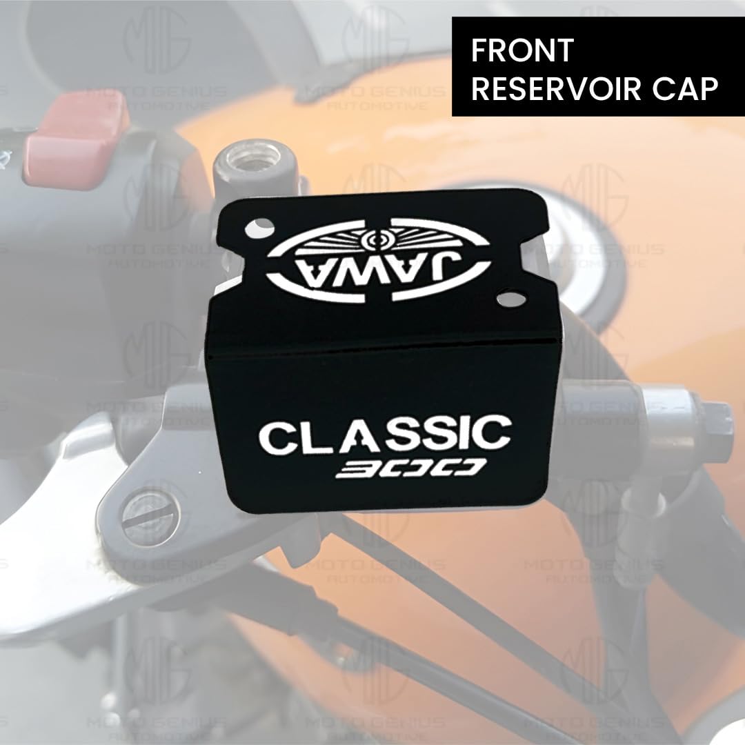 Front Disc Brake Fluid Reservoir Oil Cap for JAWA Classic 300 Motorbike | Replacement for Enhanced Durability and Performance-Black - Moto Genius