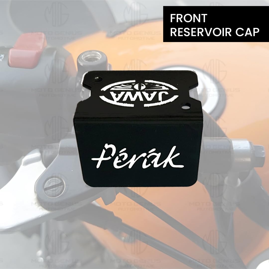 Front Disc Brake Fluid Reservoir Oil Cap for JAWA PERAK Motorbike | Replacement for Enhanced Durability and Performance-Black - Moto Genius