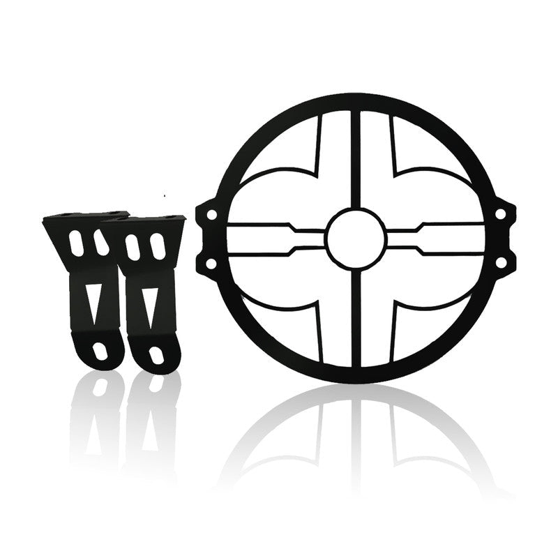 Front Headlight Grill Guard for RE Himalayan 450 Motorbike | Durable Metal Protective Head Light Frame Protector-Flower Design - Moto Genius