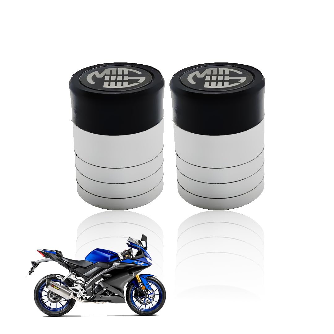 Front Wheel Fork Sliders Crash Protectors | High Strength Crash Protectors for Enhanced Safety-Grey White - Moto Genius