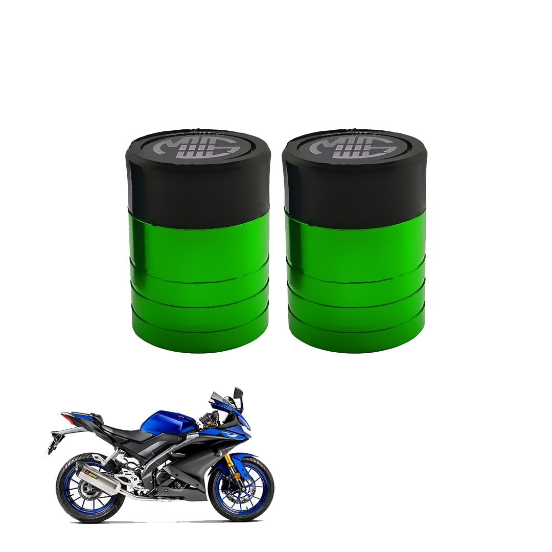 Front Wheel Fork Sliders Crash Protectors | High Strength Crash Protectors for Enhanced Safety-Green - Moto Genius