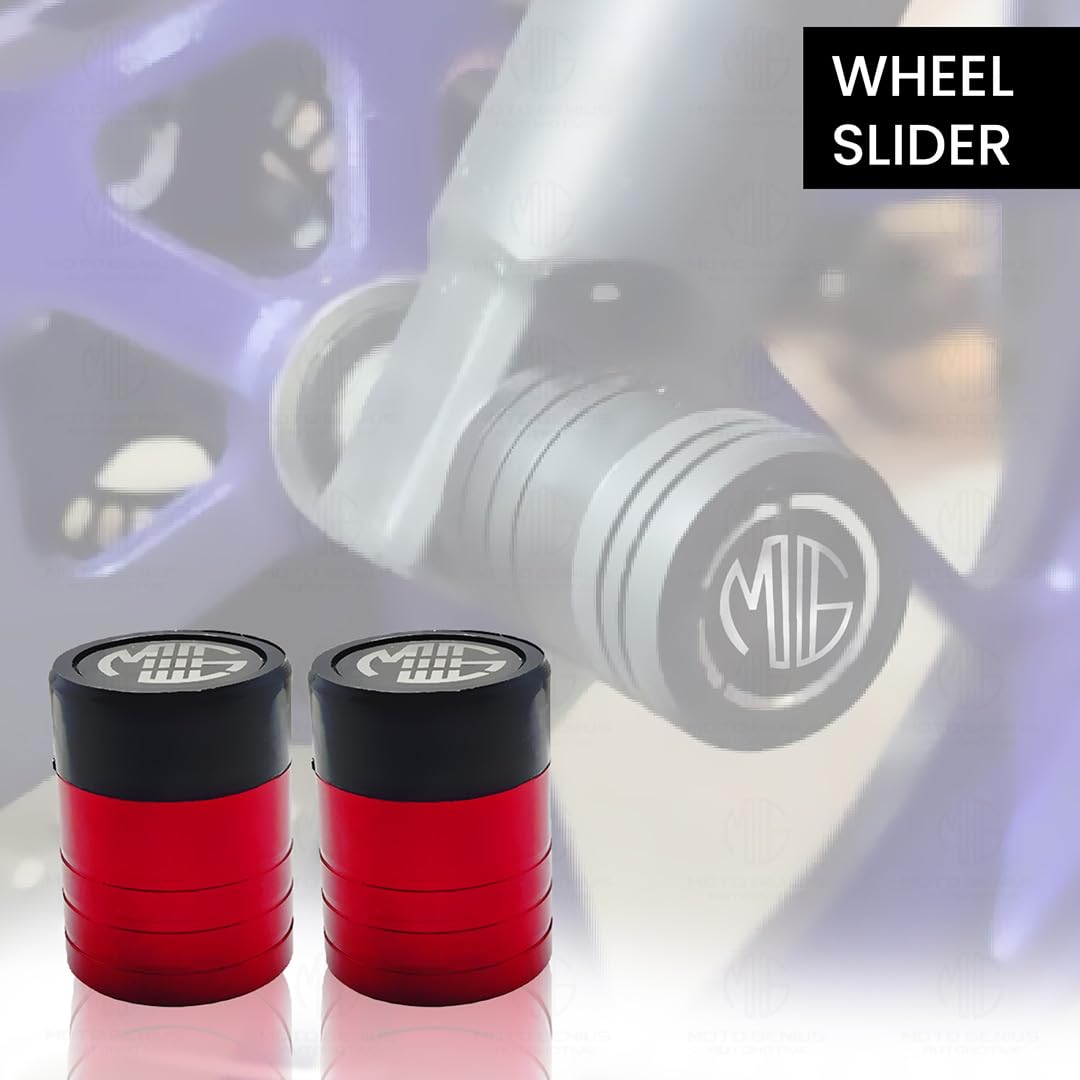 Front Wheel Fork Sliders Crash Protectors | High Strength Crash Protectors for Enhanced Safety-Red - Moto Genius