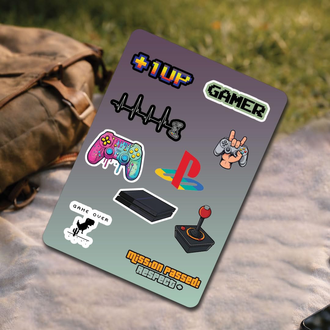 Gaming 3D Vinyl Stickers | Waterproof Fade-Proof Self-Adhesive Decal for Laptop, Mobile Case, Helmet, Bike, Car & Notebook | Multipurpose Gaming Artwork Stickers - Moto Genius