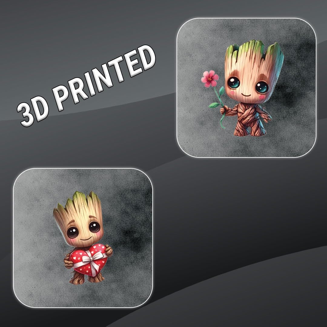 Groot 3D UV Printed Vinyl Stickers | Waterproof & Fade Resistant | Multipurpose Decal for Bike, Car, Laptop, Mobile Case, Helmet, Notebook - Moto Genius