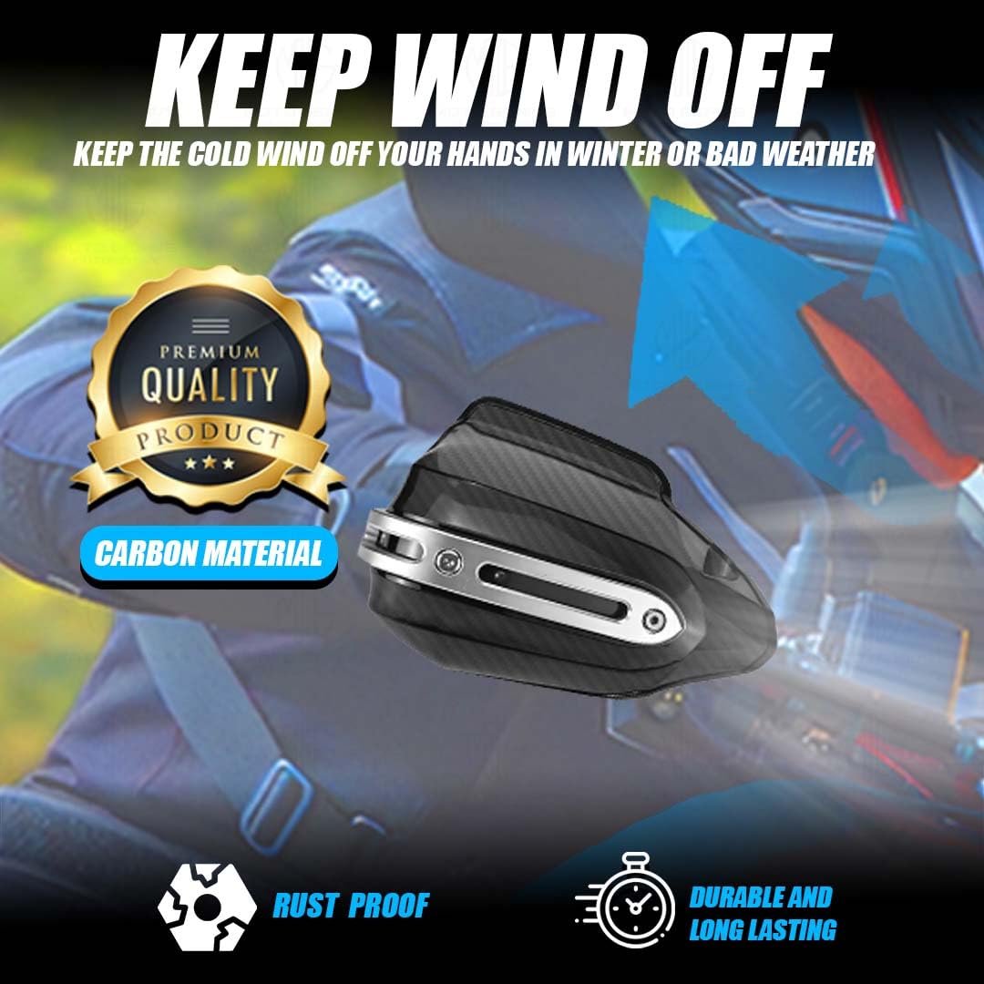 Hand Guards for BMW Motorcycle | Wind Deflectors for Hand Safety and Protection While Riding-Carbon - Moto Genius