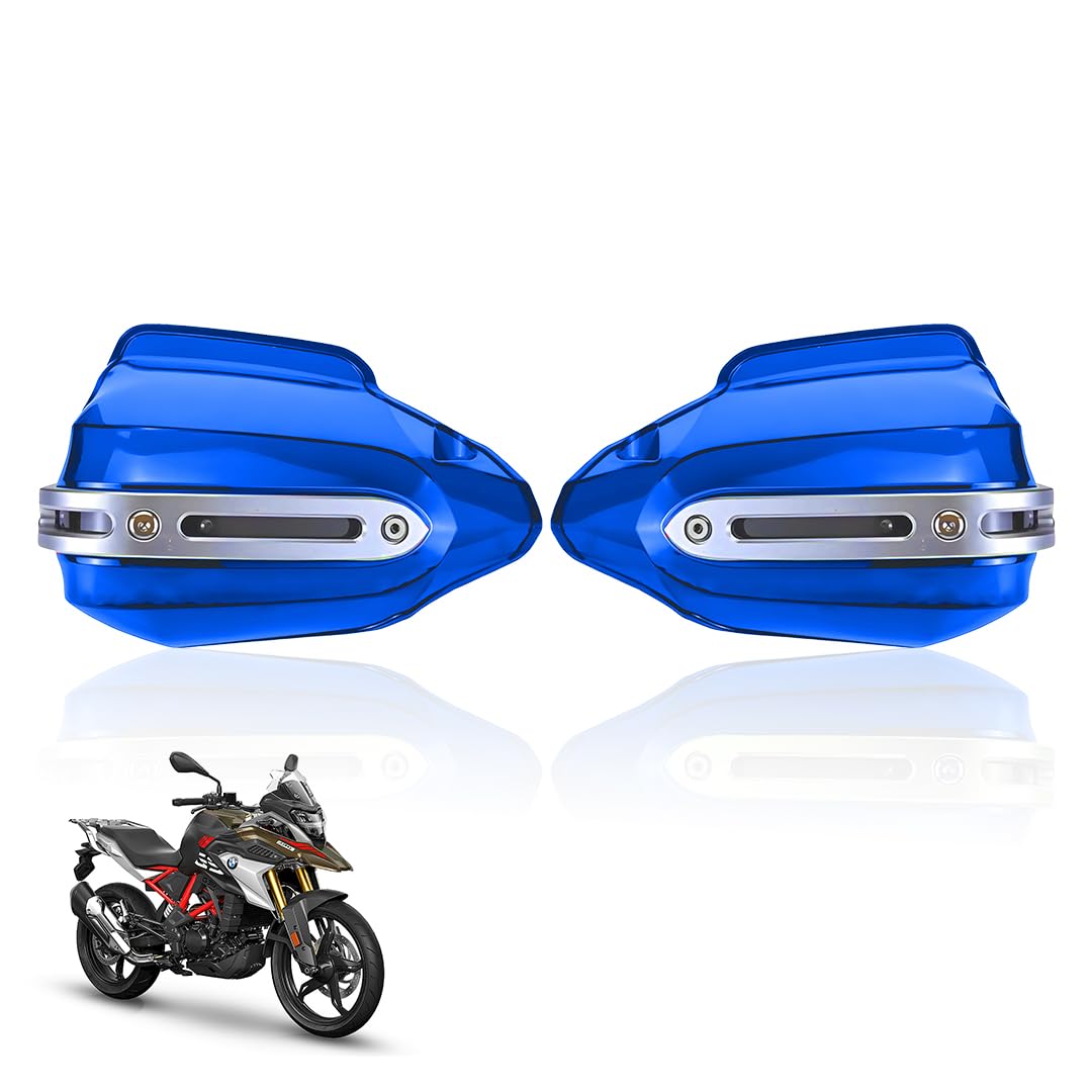 Hand Guards for BMW Motorcycle | Wind Deflectors for Hand Safety and Protection While Riding-Blue - Moto Genius