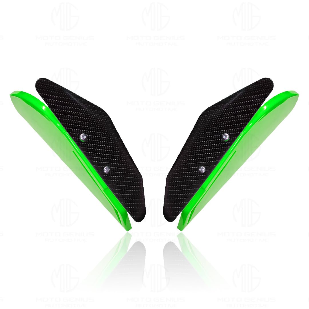 Heavy-Duty Universal Plastic Side Wings for Sport Bikes | Aerodynamic, Lightweight, and Stylish Upgrade-Green - Moto Genius