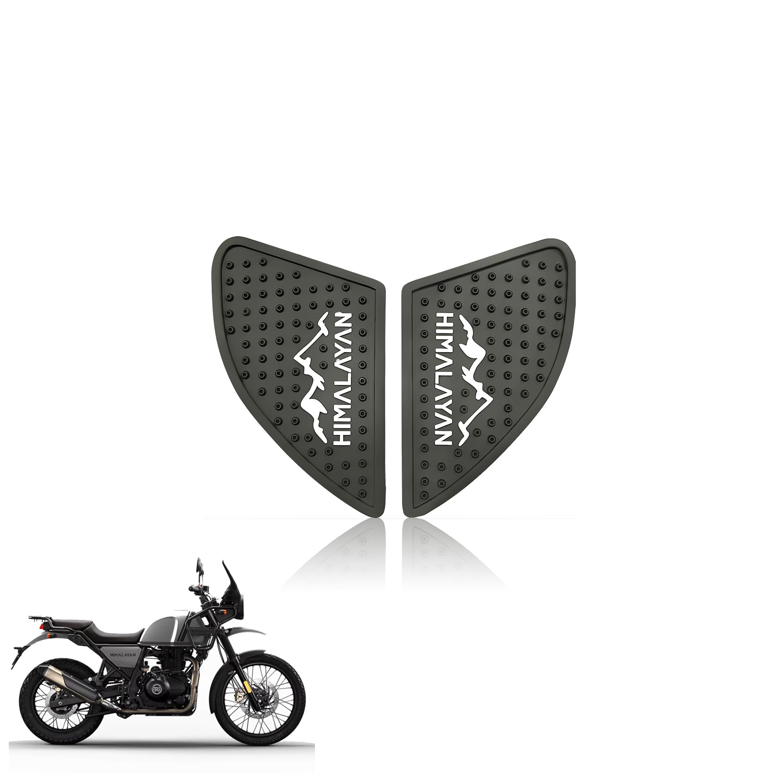 Himalayan Tank Pads | Premium Tank Protection Pads |Anti-Slip and Scratch-Resistant Design |Stylish and Durable for Himalayan BS3/BS4/BS6BS/SCRAM-Black - Moto Genius