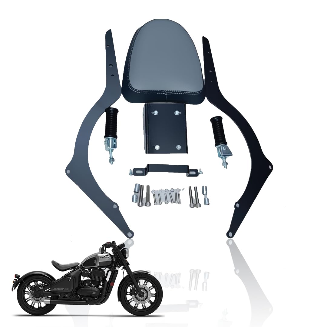Jawa 42 Bobber Custom Back Seat | Metal Frame, Vintage Style Motorcycle Upgrade-Grey - Moto Genius
