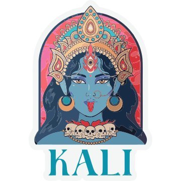 kali maa Vinyl Sticker Waterproof Decals for Motorcycle, Helmet & Laptop | Edgy Aesthetic Stickers for Bikes and cars - Moto Genius