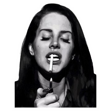 lana Del Rey Smoking Sticker