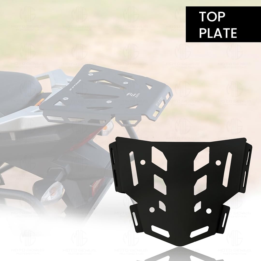 Metal Rear Luggage Rack Carrier Holder Support for Suzuki V-Strom | Durable Metal Construction for Enhanced Cargo Support-Black - Moto Genius