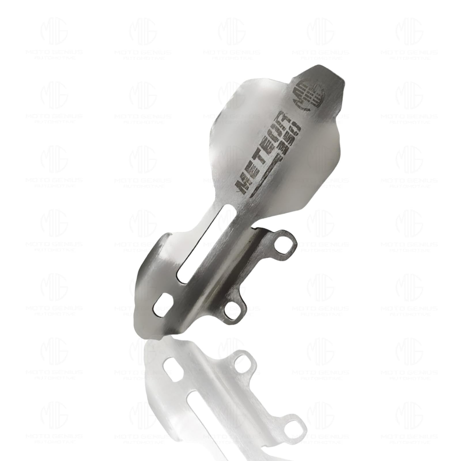 Meteor 350 Stainless Steel Master Cylinder Guard for Bike | Heavy-Duty, Impact-Resistant Protection for Motorcycle Brake Systems |Durable Steel Construction-Silver - Moto Genius