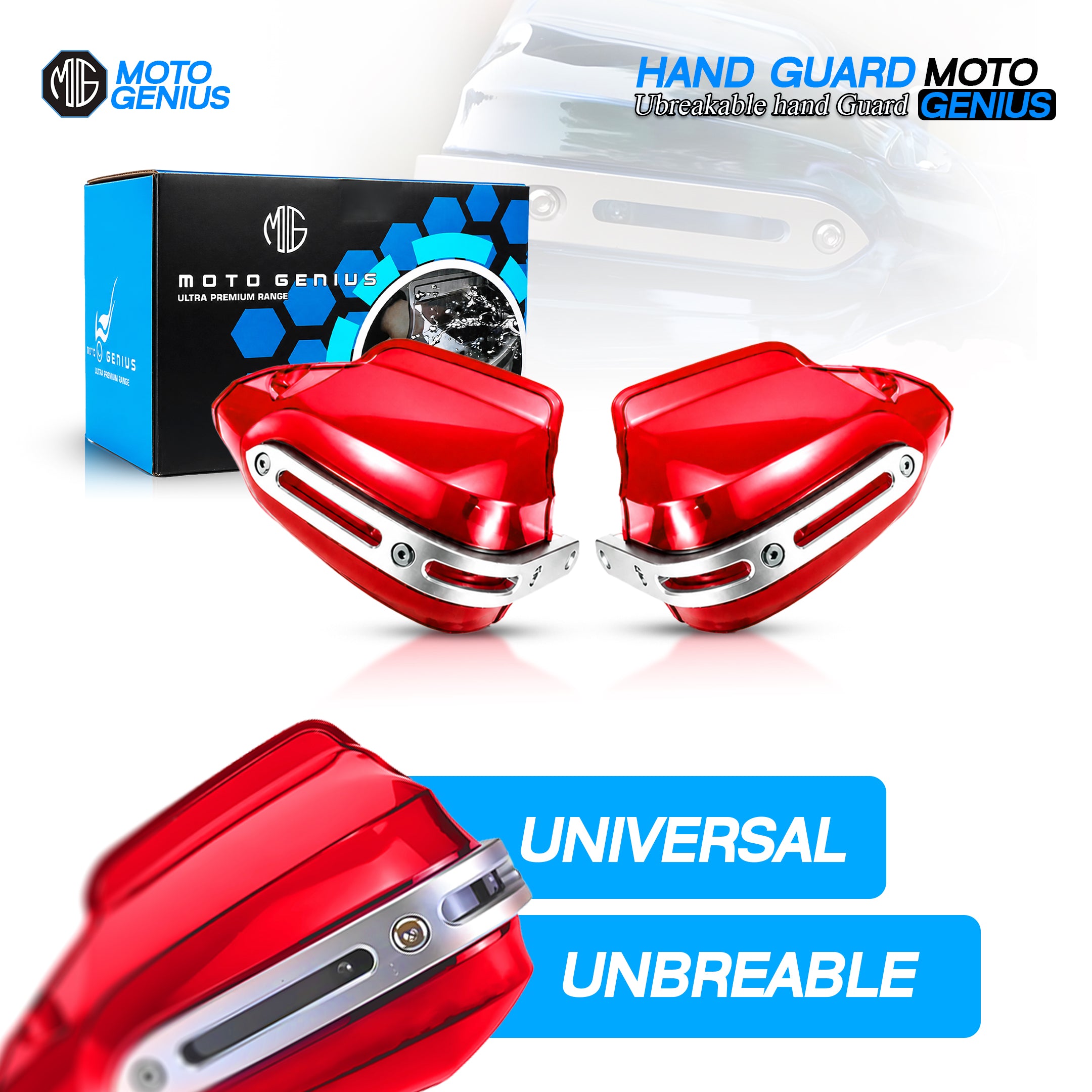 Universal Bike Hand Guards Protectors | Wind Deflector Made for Hand Safety While Riding All Motorcycle