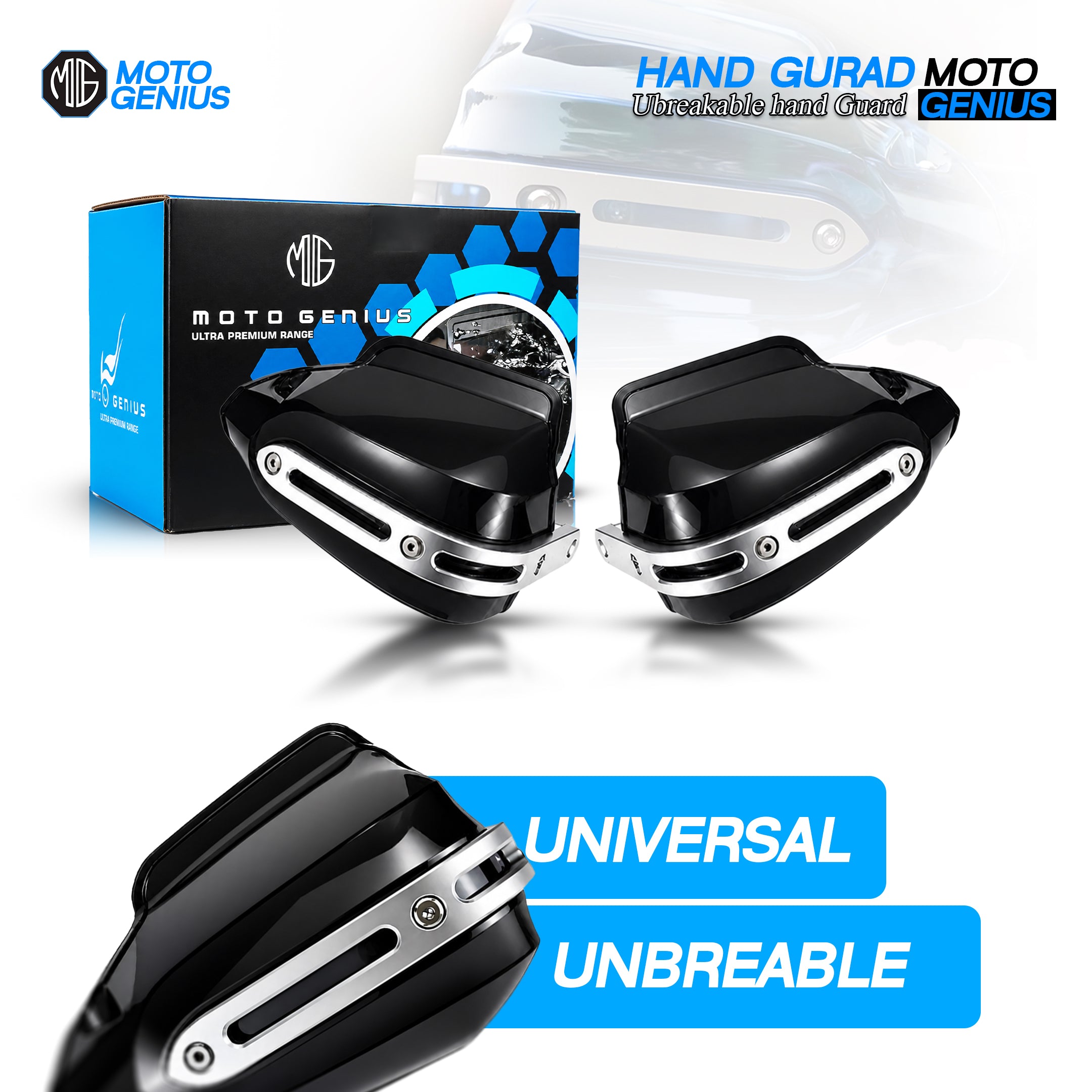 Universal Bike Hand Guards Protectors | Wind Deflector Made for Hand Safety While Riding All Motorcycle