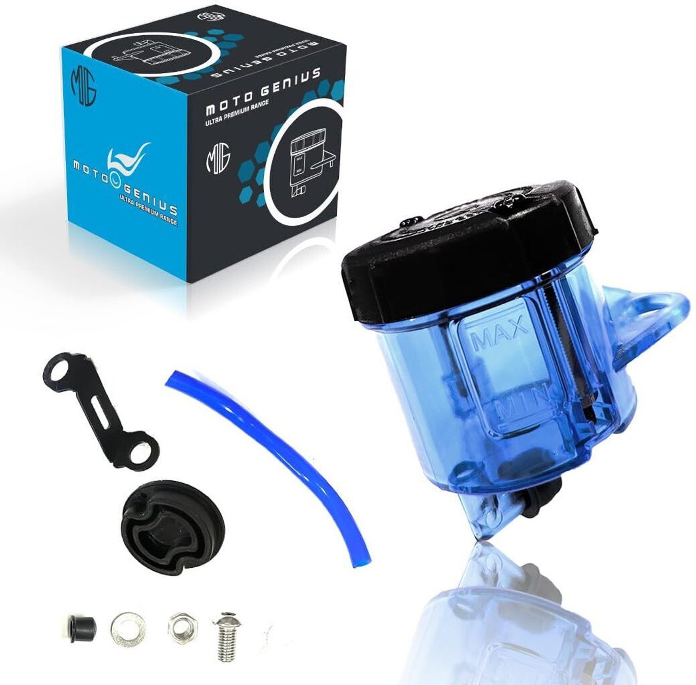 Moto GENIUSUniversal Motorcycle Front Brake Master Cylinder Oil Reservoir Tank Cup | Durable Replacement for Hydraulic Brake and Clutch Systems-Blue - Moto Genius