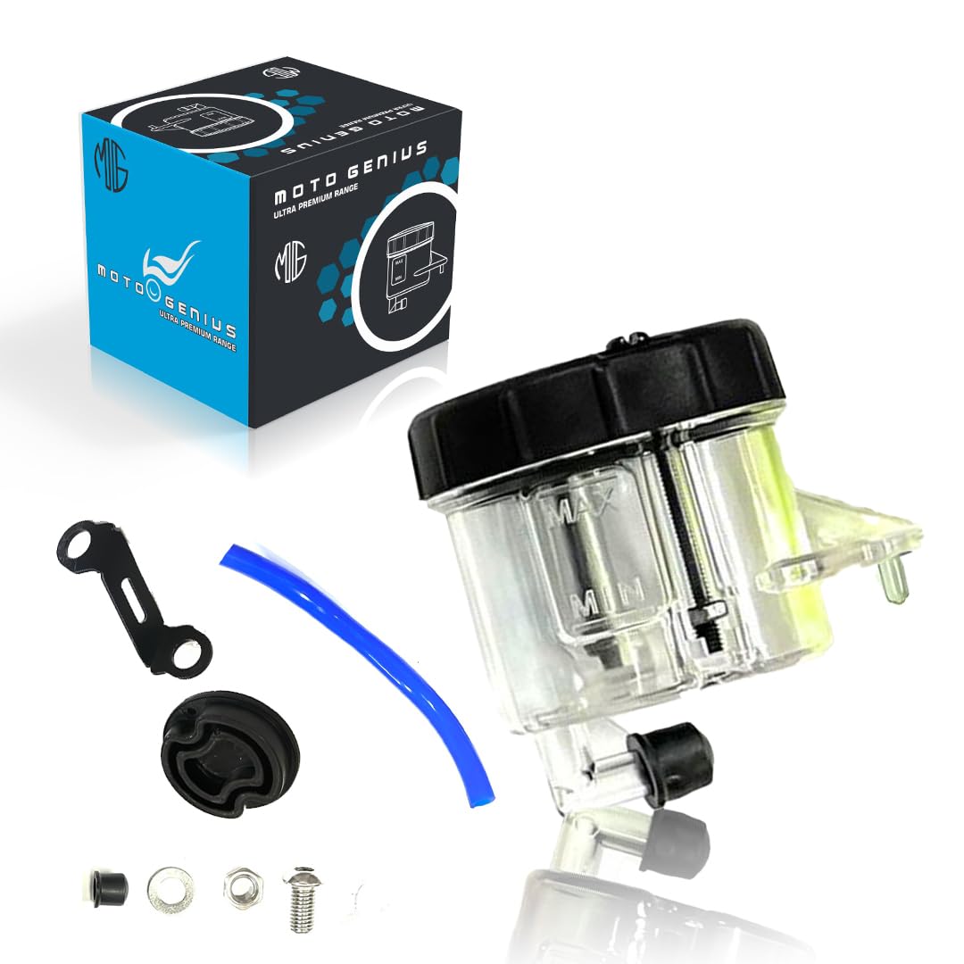 Moto GENIUSUniversal Motorcycle Front Brake Master Cylinder Oil Reservoir Tank Cup | Durable Replacement for Hydraulic Brake and Clutch Systems-Grey - Moto Genius