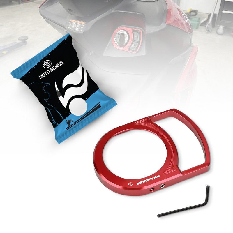 Motorcycle Ignition Key Lock Switch Cover Protector Ring for Yamaha Aerox 155, Durable & Stylish Ignition Key Guard Accessory-Red - Moto Genius