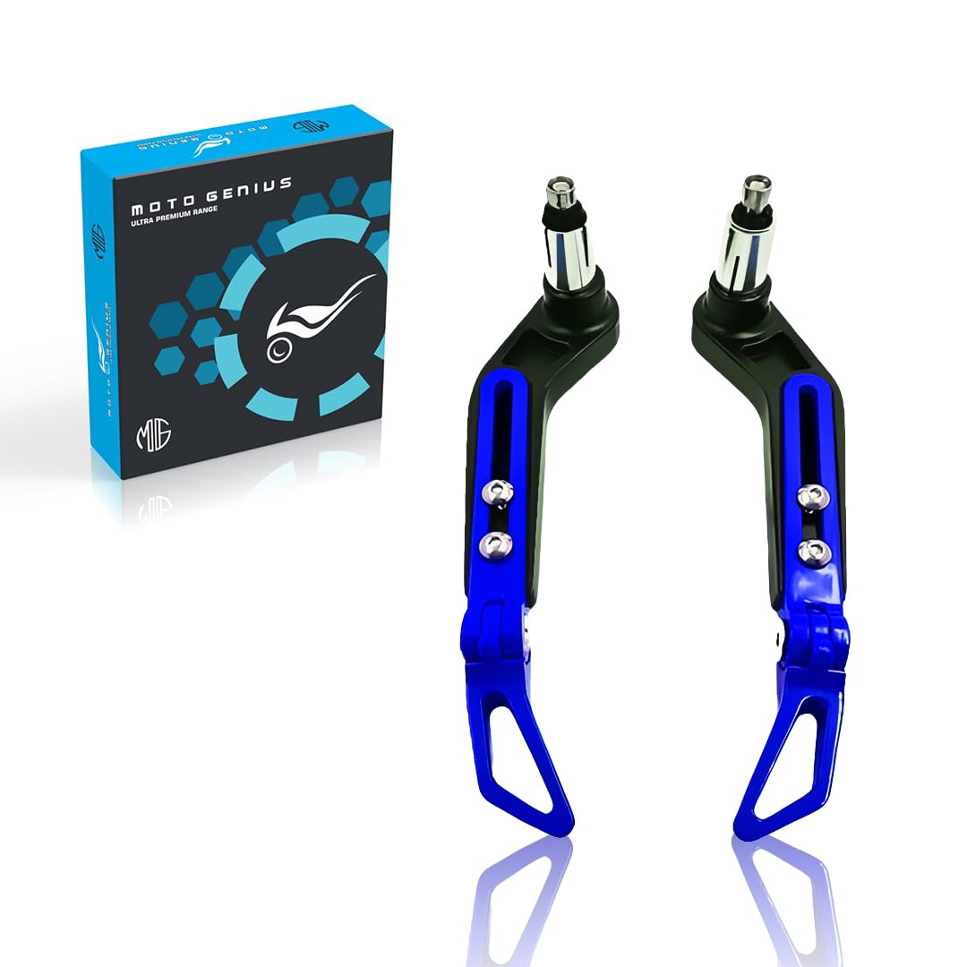 Premium Adjustable CNC Brake Clutch Lever Protector Guard for Motorcycles & Bikes – Universal Fit-Blue - Moto Genius