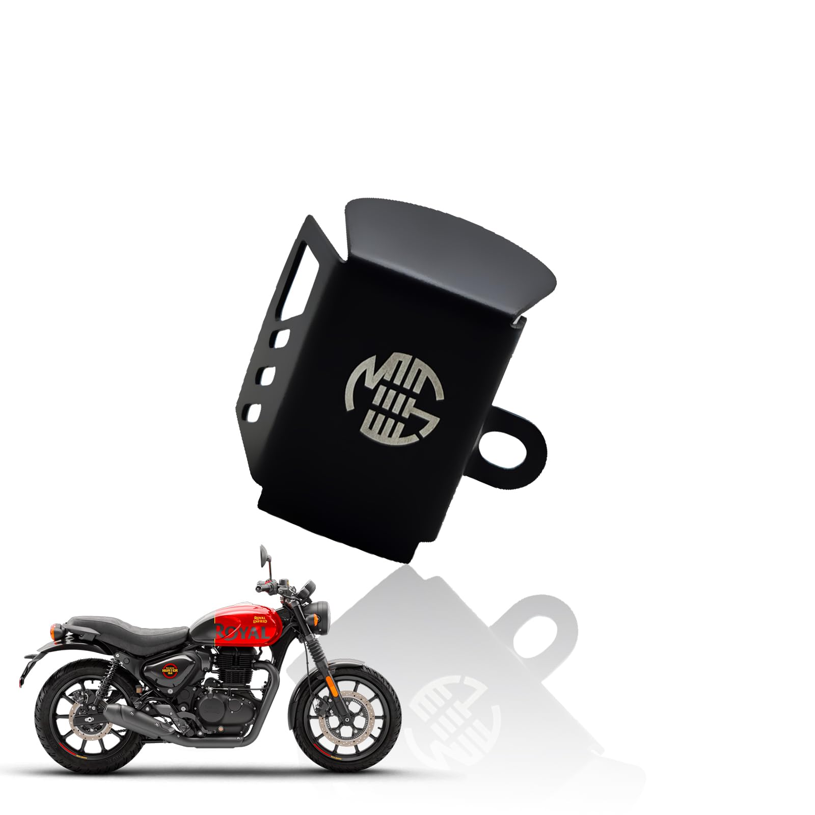Premium Rear Brake Oil Container Guard Compatible with Hunter 350 Protection & Custom Fit-Black - Moto Genius