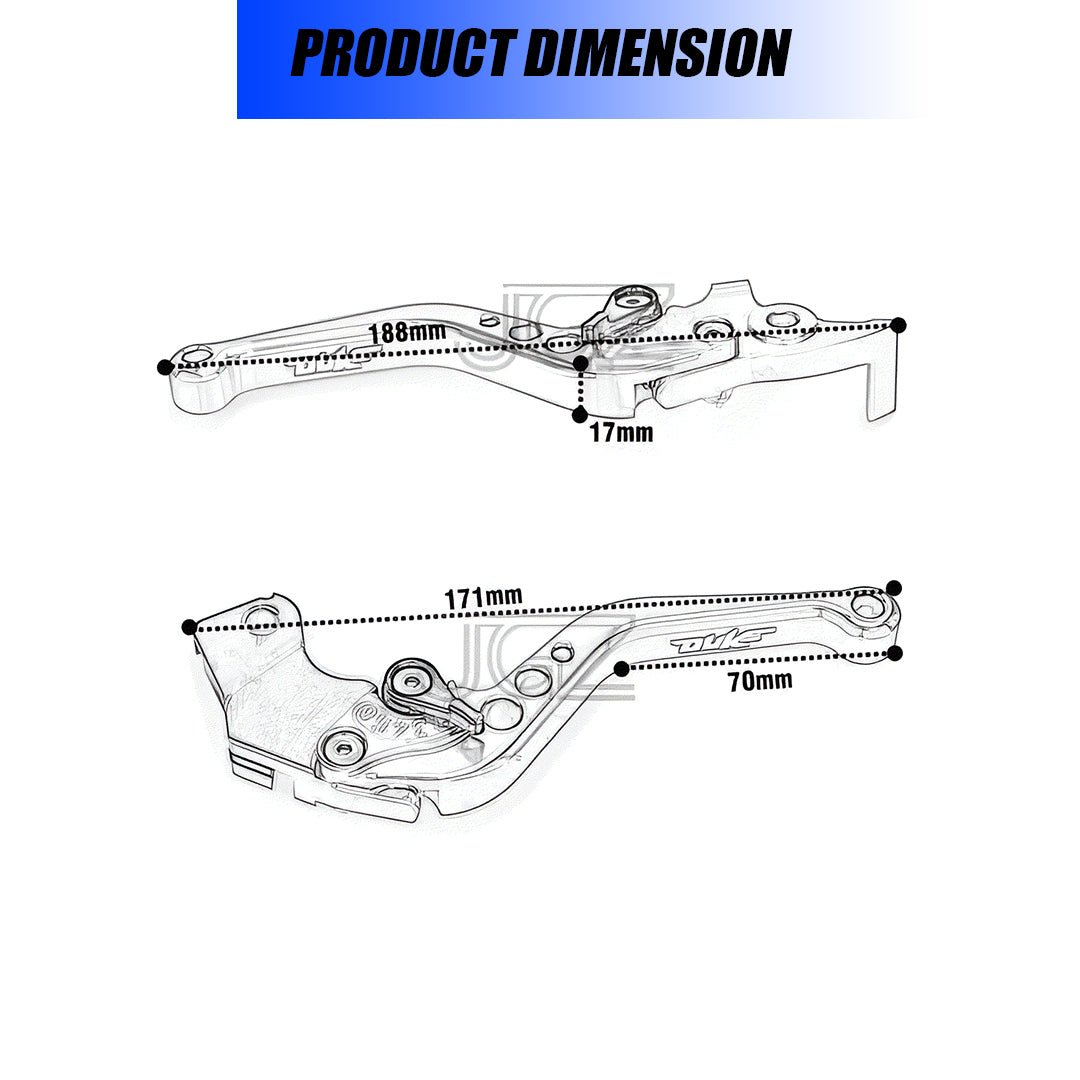 Pulsar NS200 NS160 RS200 Adjustable Clutch & Brake Lever Set | 6-Position CNC Aluminum Bike Levers | Heavy Duty, Ergonomic Motorcycle Hand Levers-Silver - Moto Genius