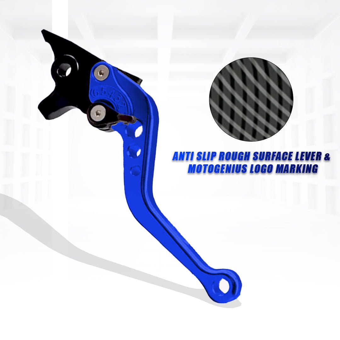 Pulsar NS200 NS160 RS200 Adjustable Clutch & Brake Lever Set | 6-Position CNC Aluminum Bike Levers | Heavy Duty, Ergonomic Motorcycle Hand Levers-Blue - Moto Genius