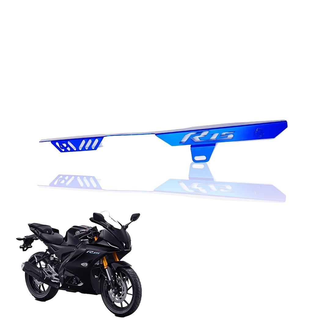 R15 V4 Bike Chain Cover - Durable and Lightweight Protector for Optimal Chain Performance | Easy Installation, Fits in R15 Model-Blue - Moto Genius