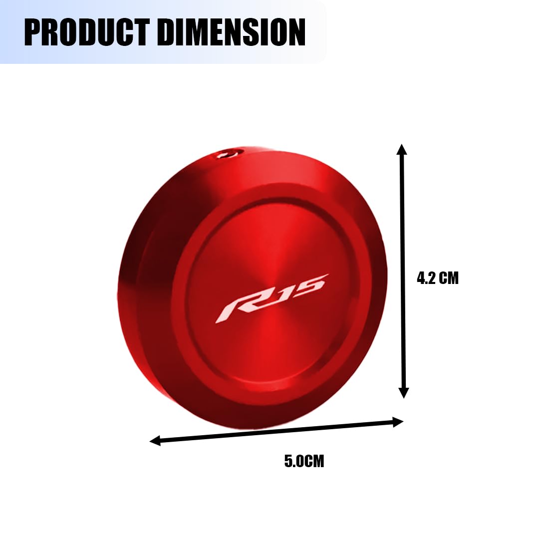 R15M R15 V4 V3 Front Fork Covers | CNC Aluminum Shock Absorber Top Caps | Motorcycle Front Fork Protection | Durable, Easy Install-Red - Moto Genius
