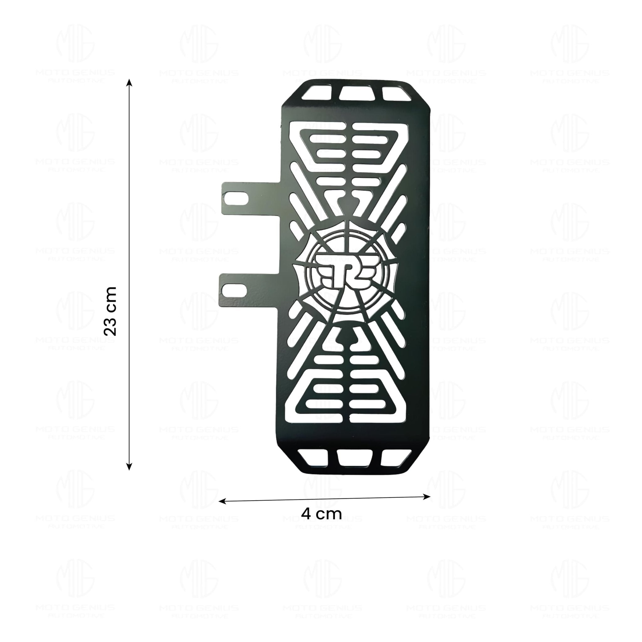 Radiator Guard for Himalayan BS3/BS4/BS6/Scram Motorbike | Durable Metal Protector |Essential Accessory for Motorcycle Radiator Protection (Himalayan)-R-Logo - Moto Genius