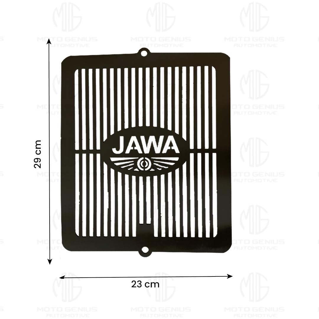 Radiator Guard for JAWA 42, PERAK, Bobber and Classic 300 Motorbike | Durable Metal Protector | Essential Accessory for Motorcycle Radiator Protection-Black - Moto Genius