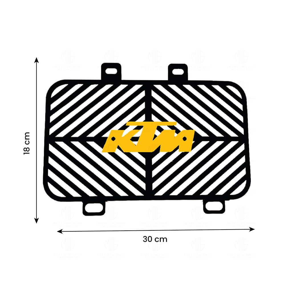 Radiator Guard for KTM Duke and RC All Model | Durable Metal Protector | Essential Accessory for Motorcycle Radiator Protection | Compatible with RC & Duke 125 200 250 390-Black - Moto Genius