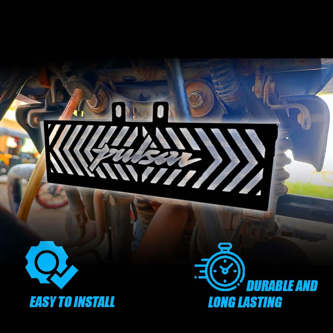 Radiator Guard for Pulsar 220F | Durable Metal Protector | Essential Accessory for Motorcycle Radiator Protection | Compatible with Pulsar 220F-Black - Moto Genius