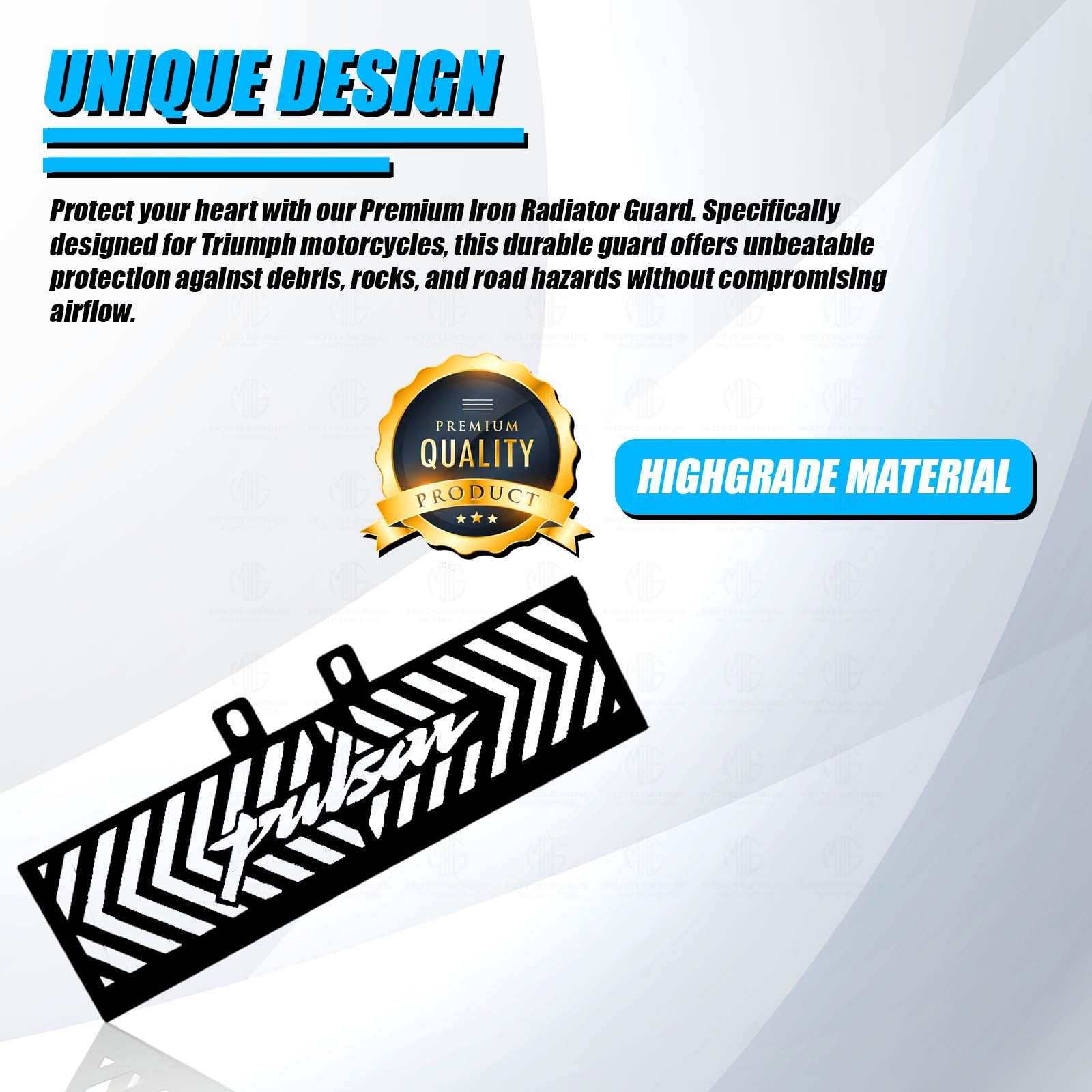 Radiator Guard for Pulsar 220F | Durable Metal Protector | Essential Accessory for Motorcycle Radiator Protection | Compatible with Pulsar 220F-Black - Moto Genius
