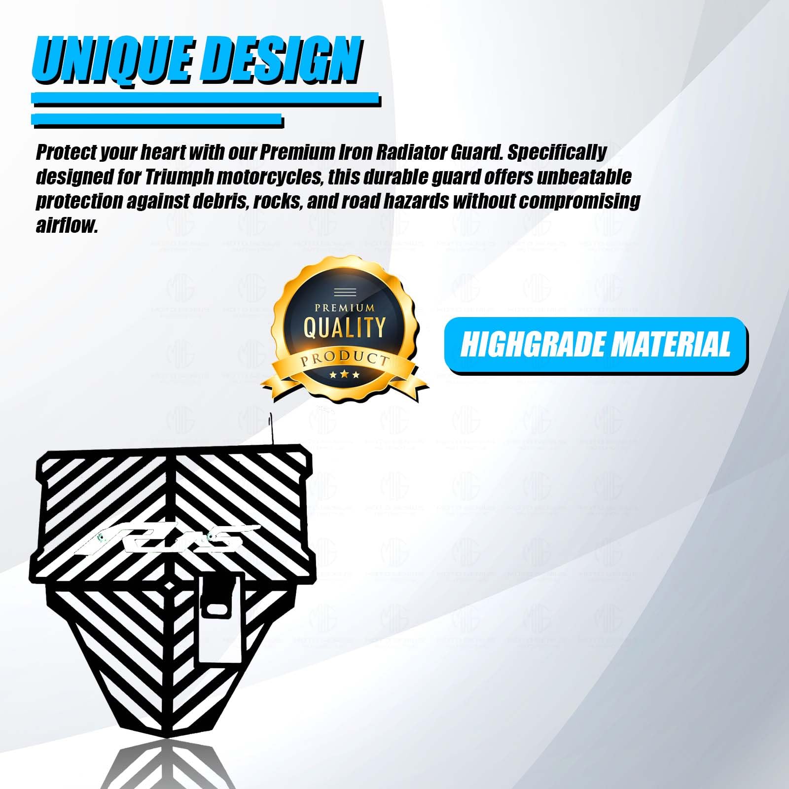 Radiator Guard for R15 V3 | Durable Metal Protector |Essential Accessory for Motorcycle Radiator Protection-Grey - Moto Genius