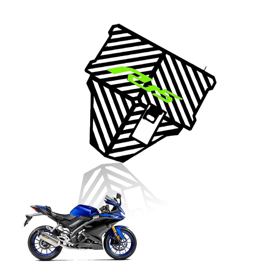 Radiator Guard for R15 V3 | Durable Metal Protector |Essential Accessory for Motorcycle Radiator Protection-Green - Moto Genius