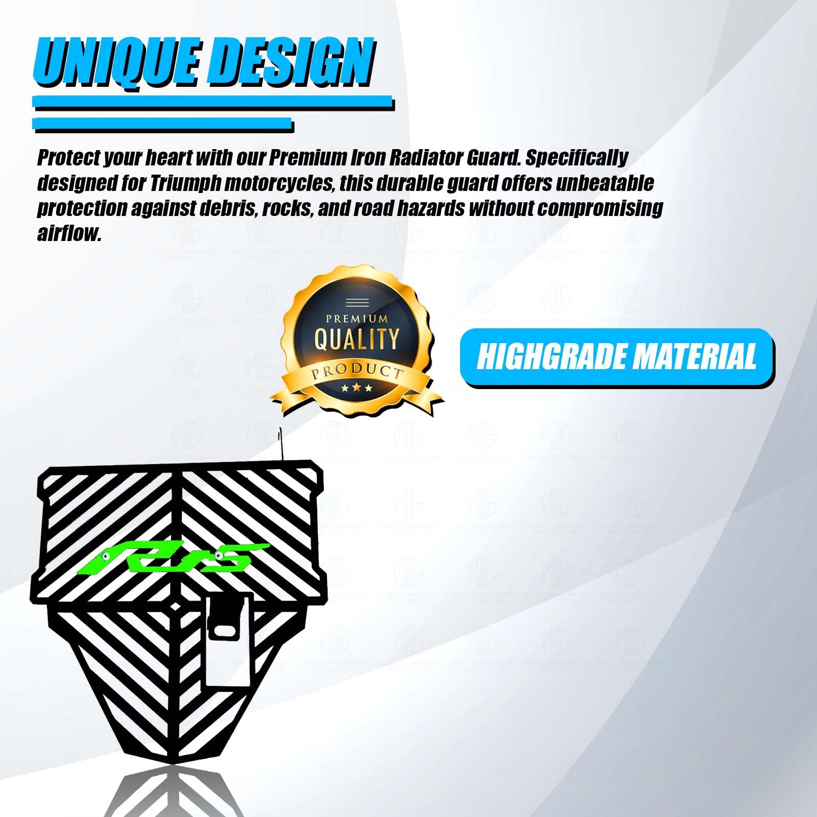 Radiator Guard for R15 V3 | Durable Metal Protector |Essential Accessory for Motorcycle Radiator Protection-Green - Moto Genius
