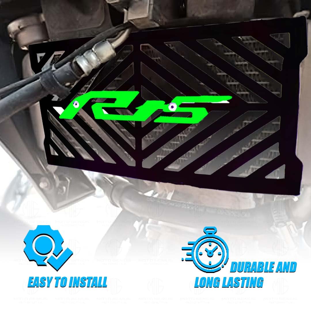 Radiator Guard for R15 V4| Durable Metal Protector |Essential Accessory for Motorcycle Radiator Protection-Green - Moto Genius