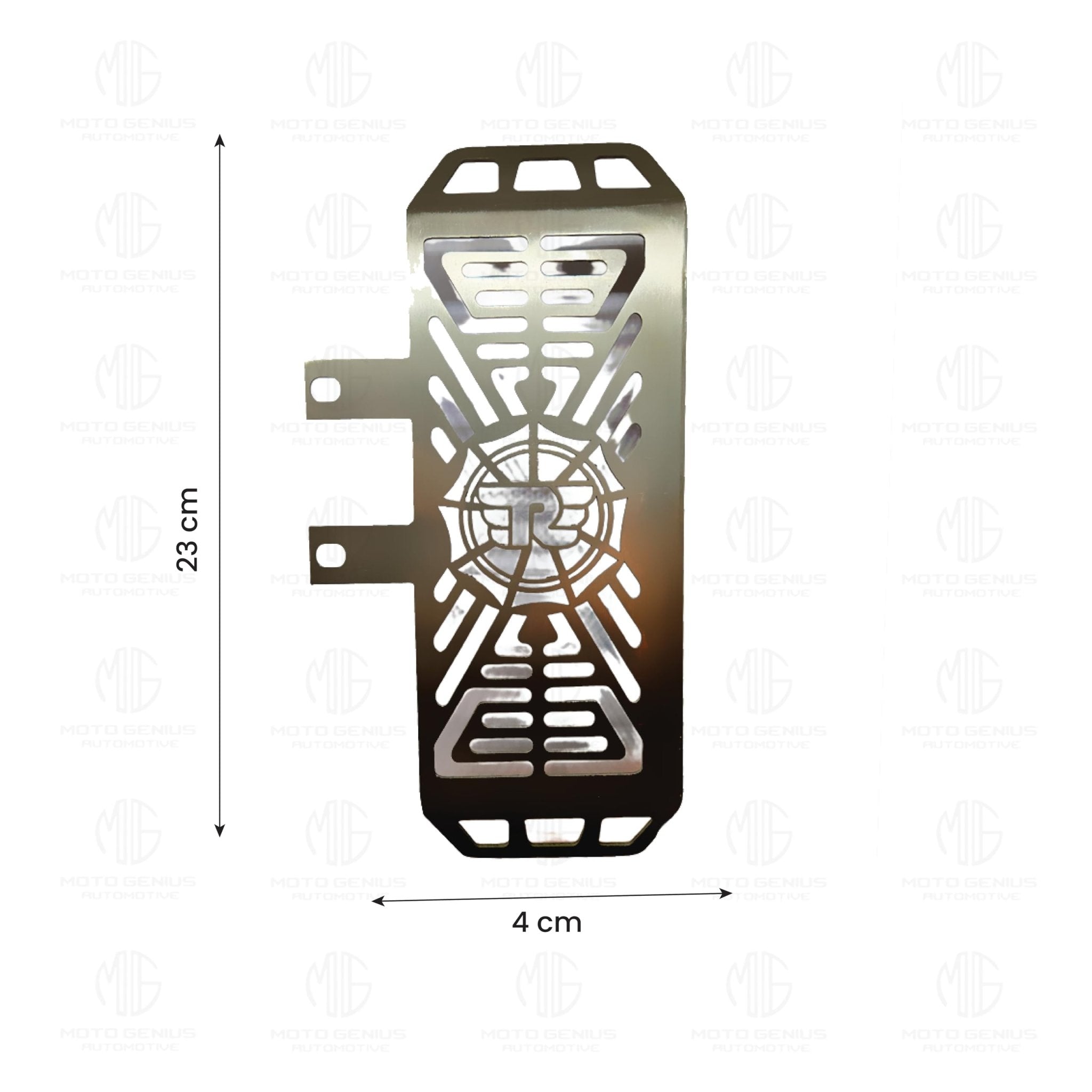 Radiator Guard for RE Himalayan BS3/BS4/BS6/Scram Motorbike | Durable Stainless Steel Protector |Essential Accessory for Motorcycle Radiator Protection (Himalayan)-R-Logo Design - Moto Genius