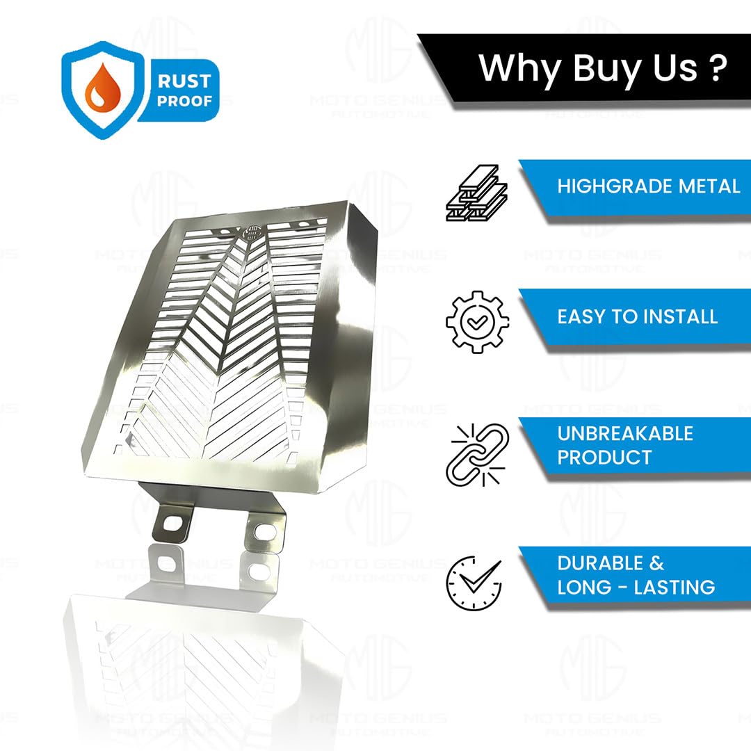 Radiator Guard for RE Super Meteor 650 | Durable Stainless Steel Protector |Essential Accessory for Motorcycle Radiator Protection (Honeycomb Design)-Honey - Moto Genius