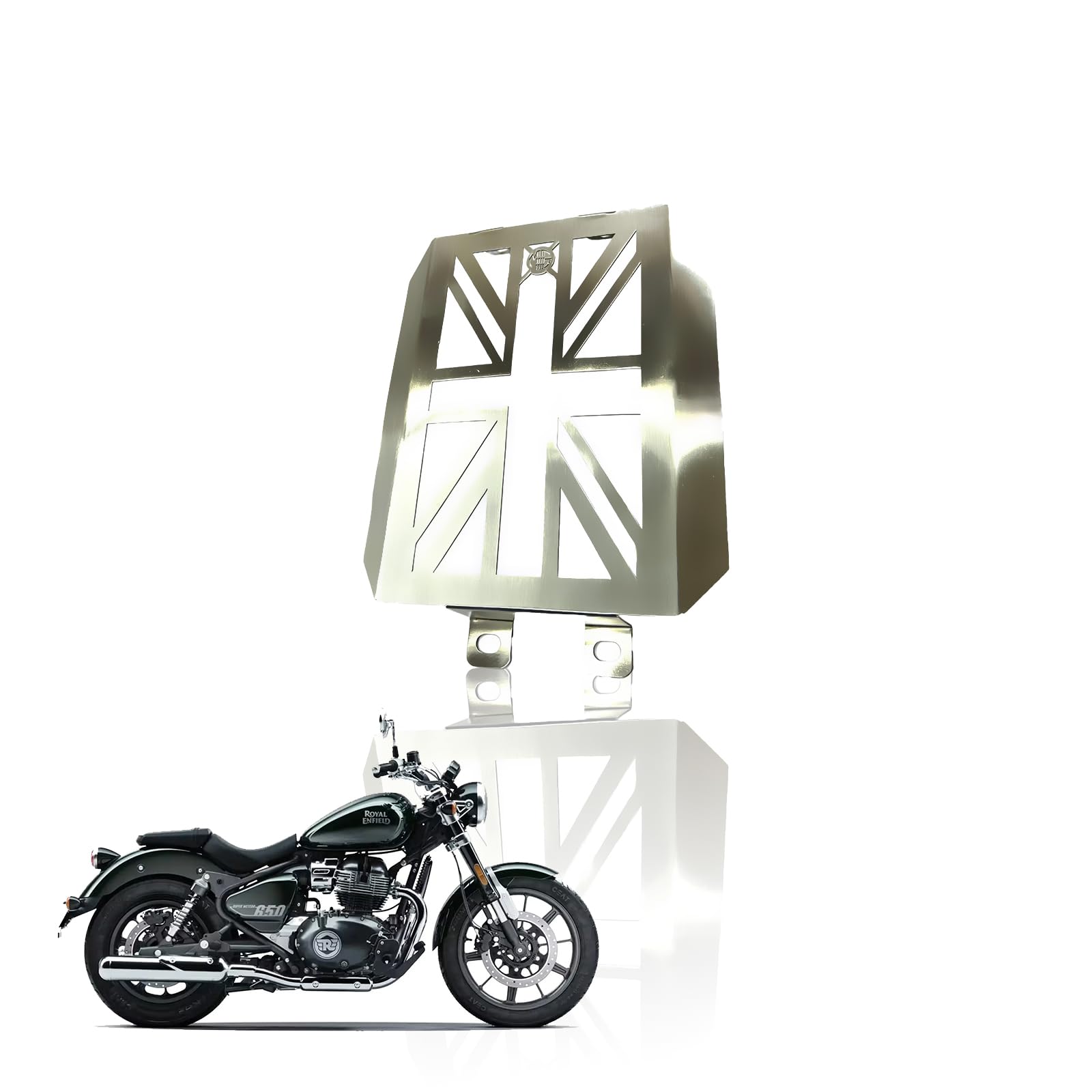 Radiator Guard for RE Super Meteor 650 | Durable Stainless Steel Protector |Essential Accessory for Motorcycle Radiator Protection (Honeycomb Design)-Honey - Moto Genius