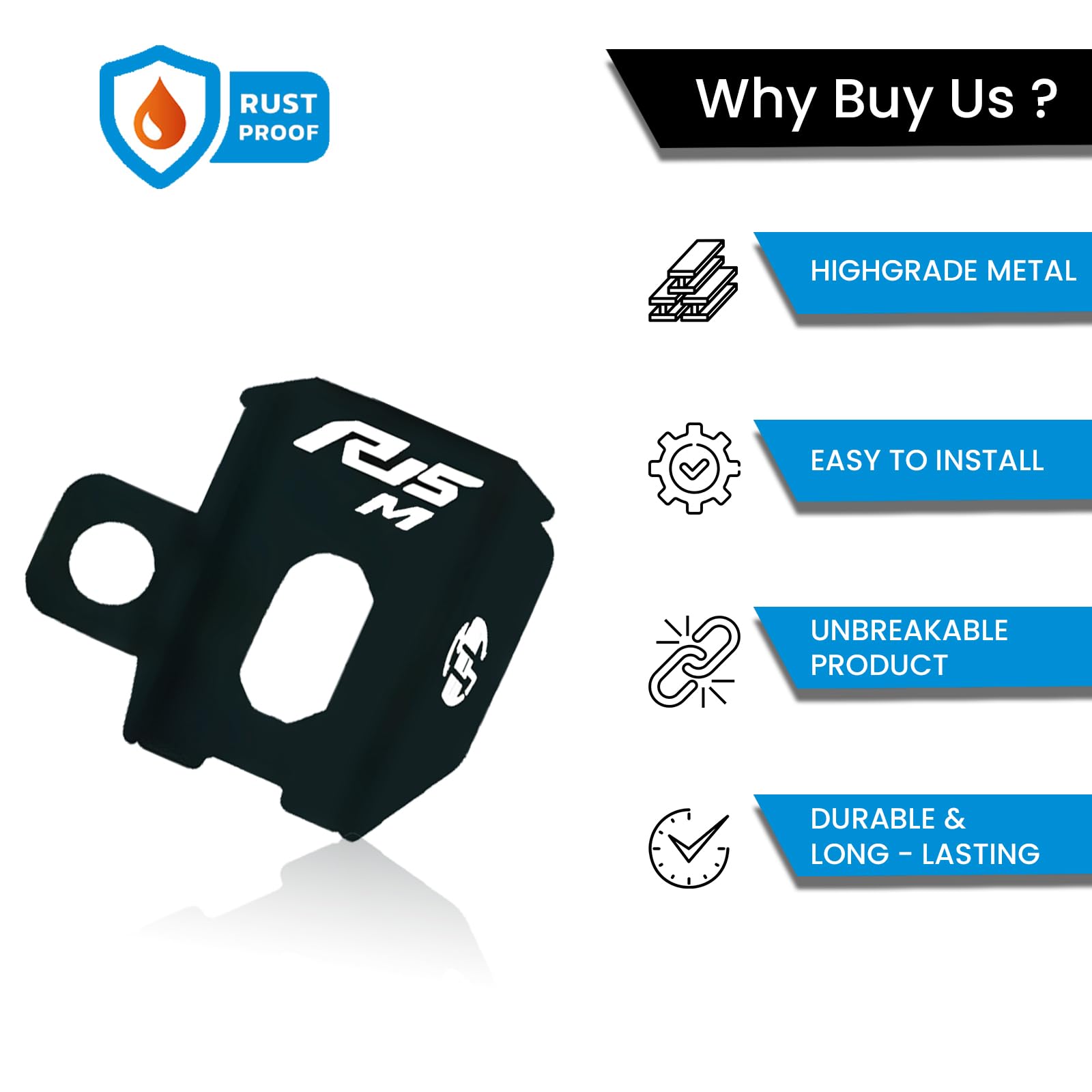 Rear Brake Oil Container Guard for R15-M | Durable Protection and Stylish Design for Motorcycles R15-M-Black - Moto Genius
