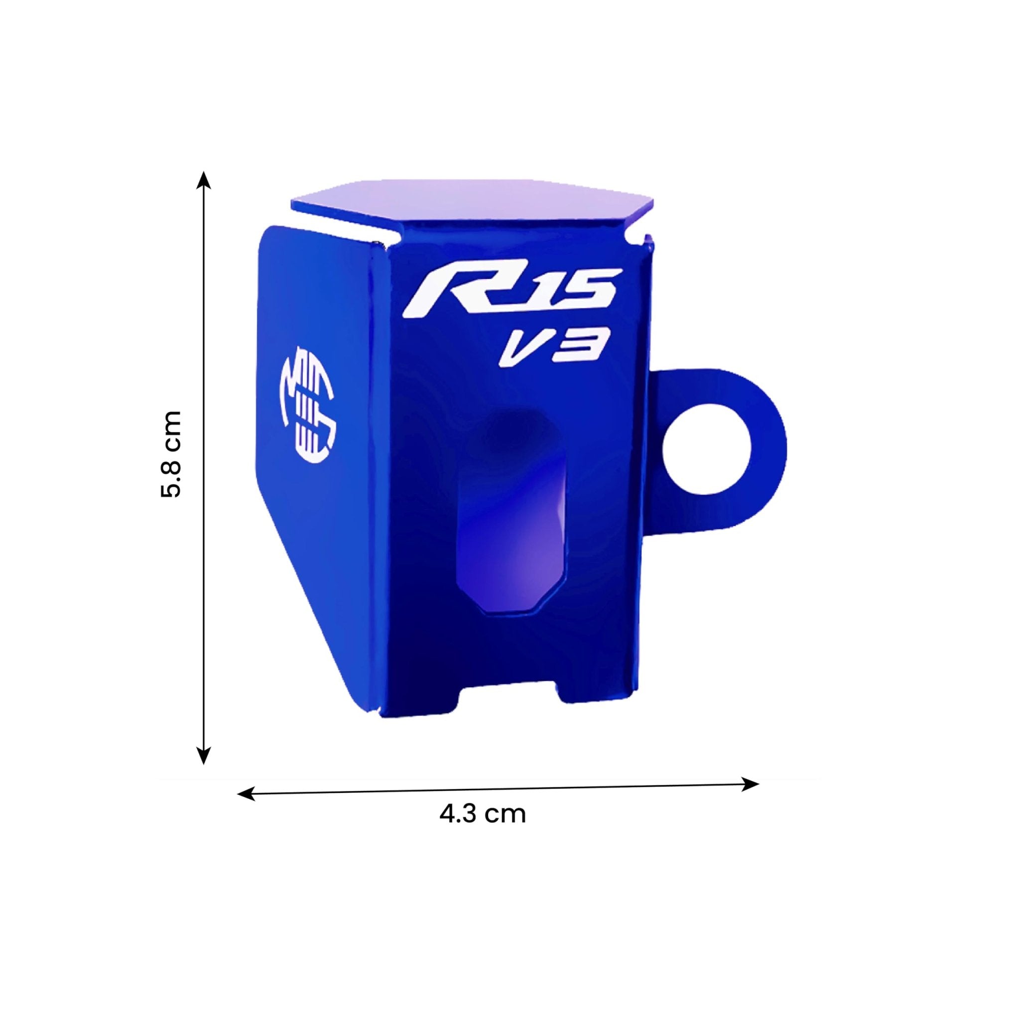 Rear Brake Oil Container Guard for R15 V3 – Durable Protection & Stylish Design for Motorcycles-Blue - Moto Genius