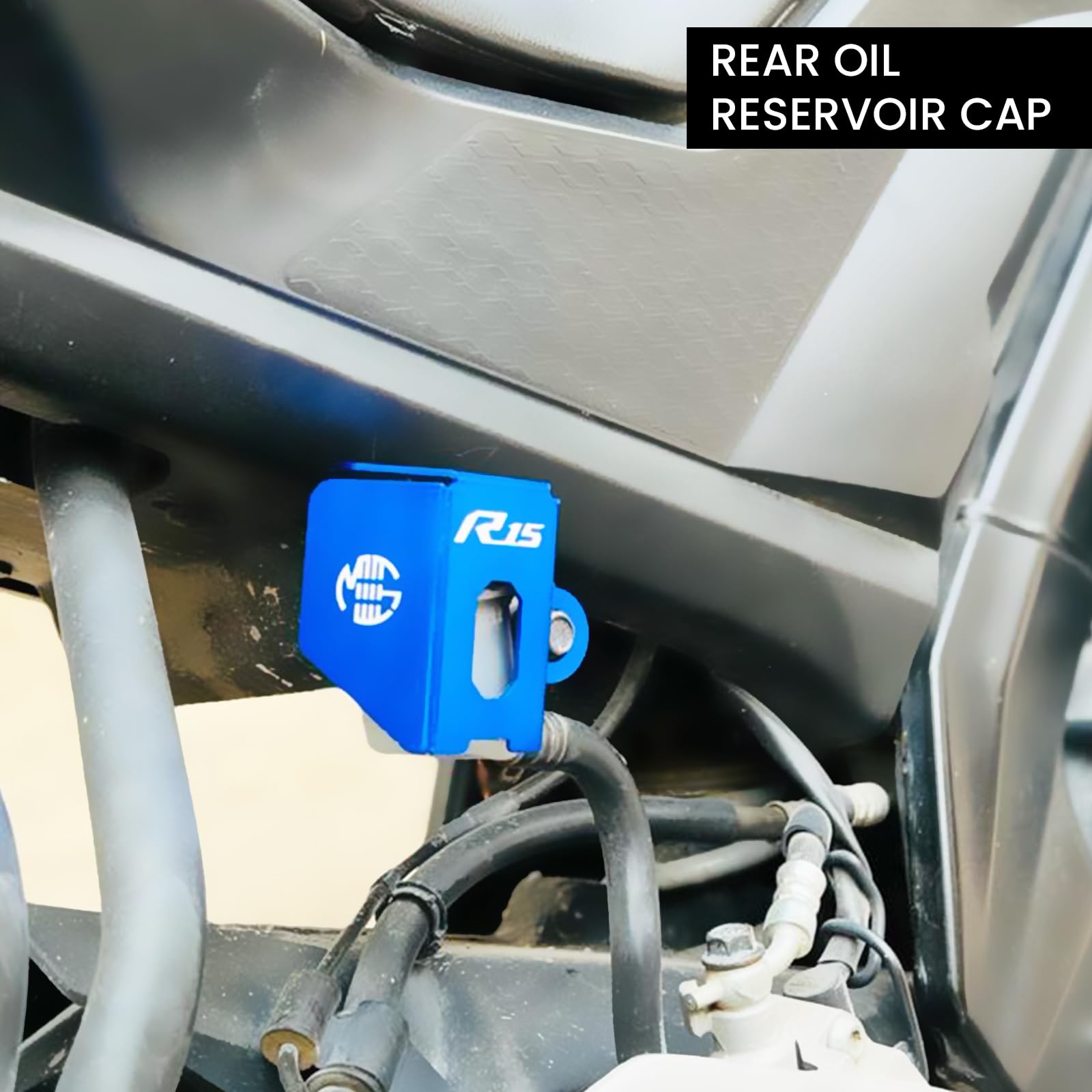 Rear Brake Oil Container Guard for R15 V4 | Durable Protection and Stylish Design for Motorcycles R15-V4-Blue - Moto Genius