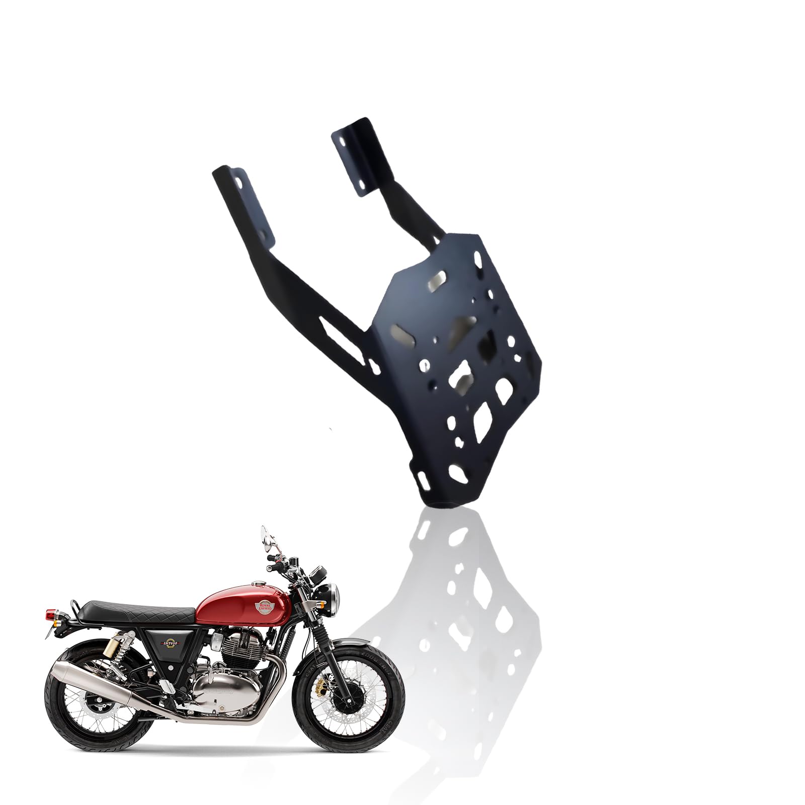 Rear Luggage Rack for RE Interceptor | Durable Expedition Luggage Carrier | Heavy-Duty Rear Rack for Interceptor-Black - Moto Genius